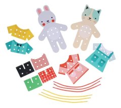 Petit Collage Set d'habillage chat et lapin