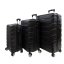 Bavy Cestovní kufr skořepinový Ribs Black - set 3 ks