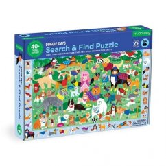 Mudpuppy Puzzle Fold and Search "Dog Day" 64 piese