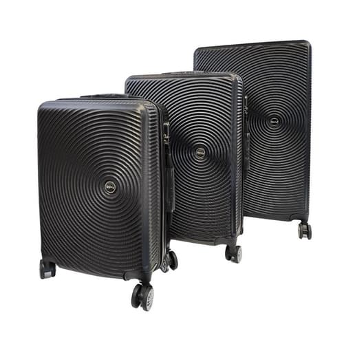 Bavy Cestovní kufr skořepinový Circle Black - set 3 ks