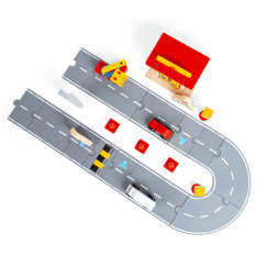 Bigjigs Rail Wooden Road Accessory Set