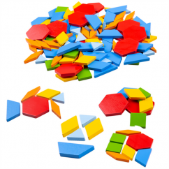 Bigjigs Toys Játékok Fa színes mozaik