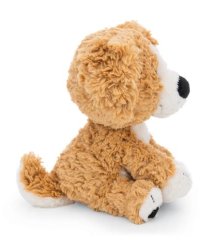 NICI câine de pluș maro 20cm, așezat verde