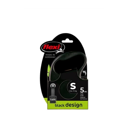 Flexi Vodítko Black Design S pásek 5m černo-zelené