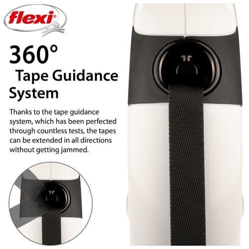 Flexi Vodítko One S pásek 5m bílo-černé