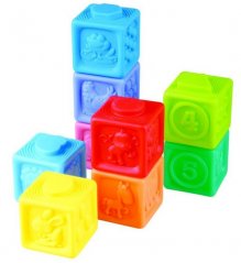 Cubes en caoutchouc 9pcs 5x5cm