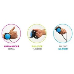 Lishinu3 Bungee póráz kék M méret (8-12kg)