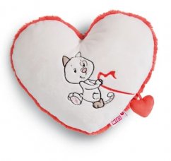 NICI oreiller Cat "Heart&quot ; 26x22cm