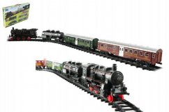 Train + 3 wagons avec rails 24 pcs