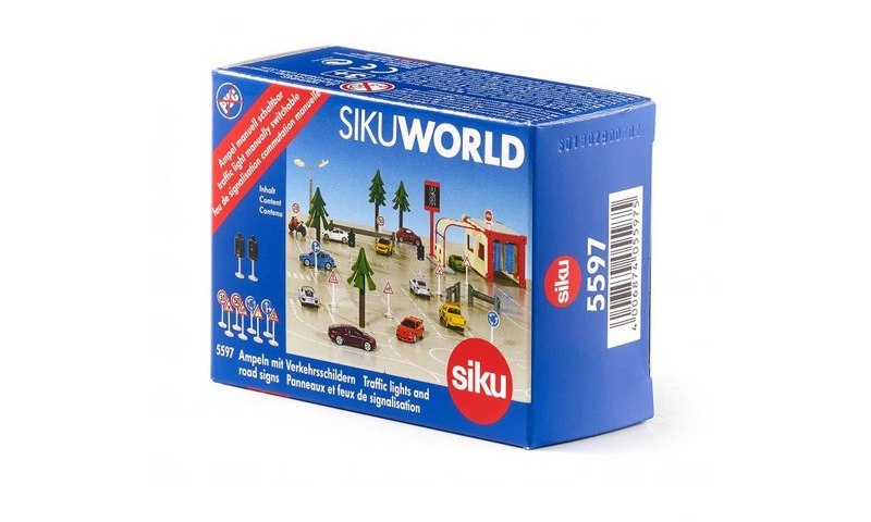 SIKU World 5597 - Semafory s dopravnými značkami