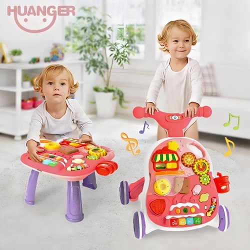 Chodítko/stolek růžové