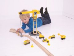 Grue ferroviaire et machines de construction Bigjigs
