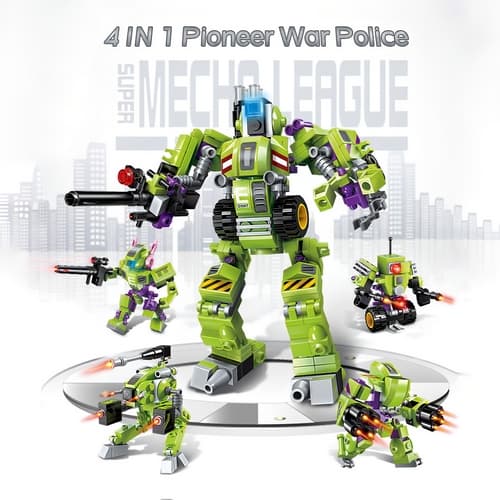 Qman Pioneer Police-Apokalipszis 1802 4in1 készlet