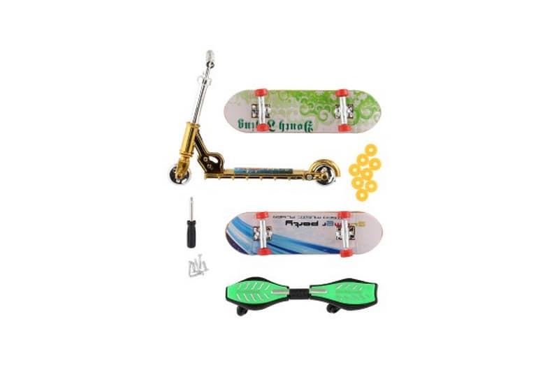 Zestaw skateboard śruba, finger scooter, waveboard z tworzywa sztucznego z akcesoriami