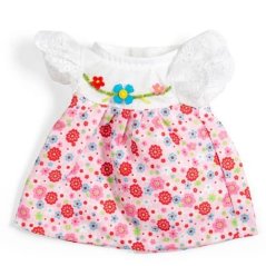 Bigjigs Toys Rózsaszín ruha csipkeujjakkal egy 28 cm-es babához