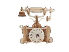 Drewniane puzzle 3D Woodcraft Stary telefon