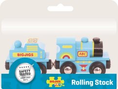 Moteur Bigjigs Rail Blue avec tender + 2 rails