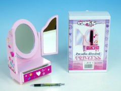 Princess háromrészes fa tükör