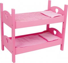 Kis lábas dupla babaágy rózsaszín