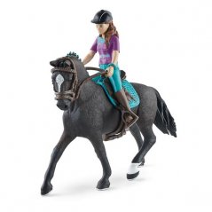 Schleich 42541 Lisa brune à cheval avec articulations mobiles