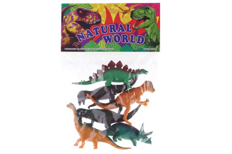 Animales dinosaurios en una bolsa
