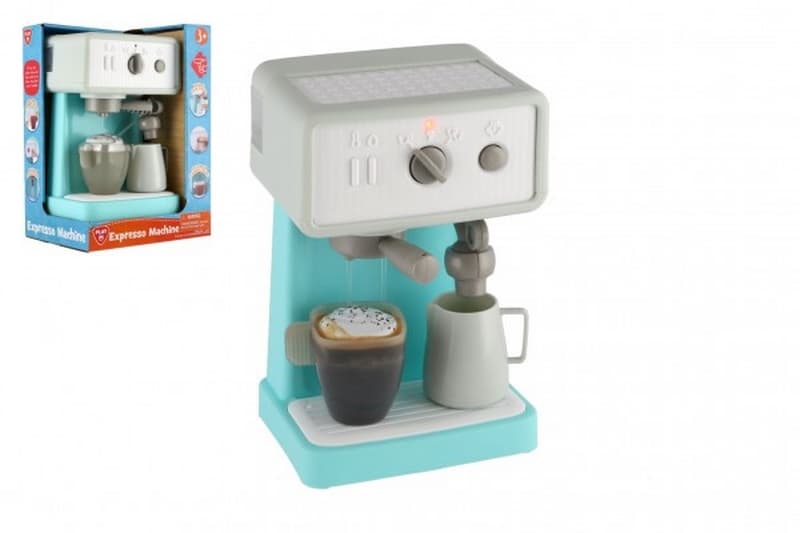 Machine à café à piles avec son et lumière dans une boîte