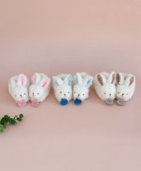 Doudou Set de regalo - Set de zapatos con sonajeros conejo azul 0-6 meses