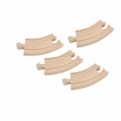 Accessoires de piste Woody - Pistes rondes courtes, 4pcs