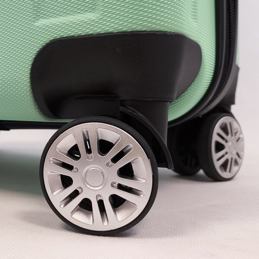 Bavy Valiză de călătorie cu carcasă rigidă 20" Stripes Light green