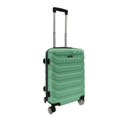 Bavy 20" keményfalú bőrönd Ribs Light green