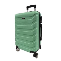 Bavy 20" keményfalú bőrönd Ribs Light green