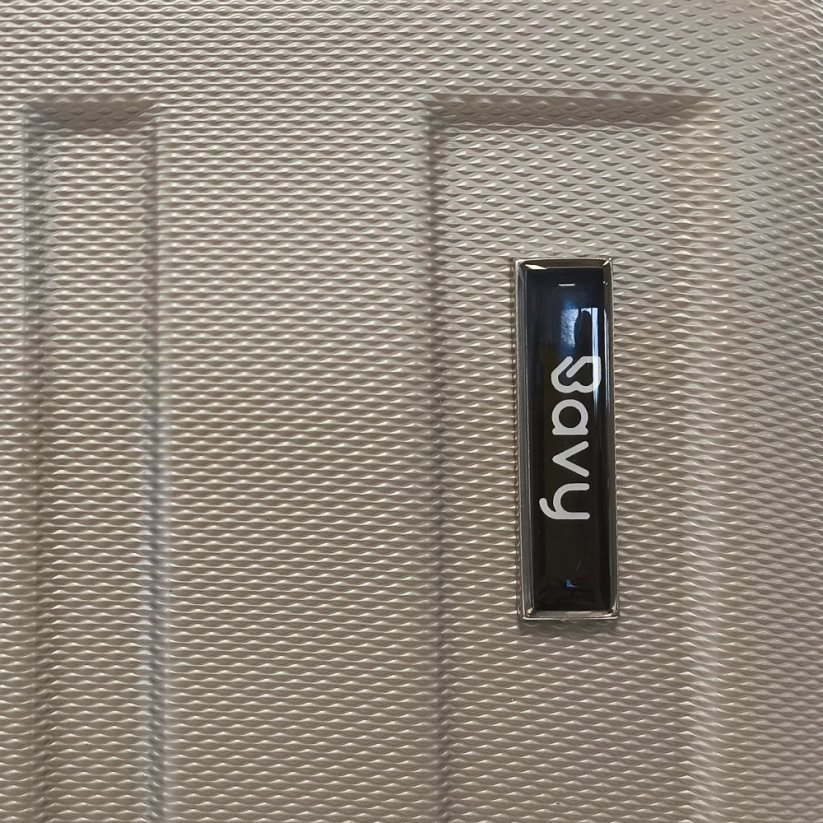 Bavy Cestovní kufr skořepinový 28" Stripes Gold beige