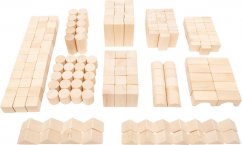 Malé drevené bloky na nohy 200 ks prírodné
