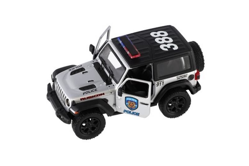 Auto Kinsmart Jeep Wrangler Police 2018 kov/plast 12cm pre spätný chod