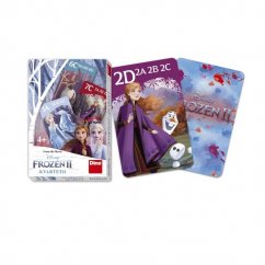 Kvarteto stolových hier Ľadové kráľovstvo II/Frozen II v krabici 6x9x1cm