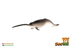 Narvál egyszarvú zootyúk műanyag 20cm