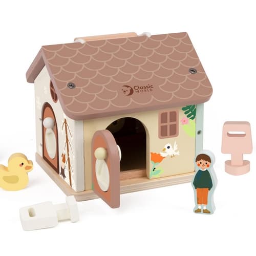 Dřevěná vkládačka dům 11ks