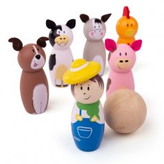 Bigjigs Jucării Jucării din lemn Skittles Farm