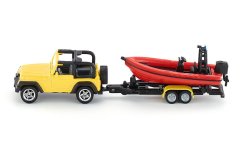 SIKU Blister 1658 - Jeep cu barcă