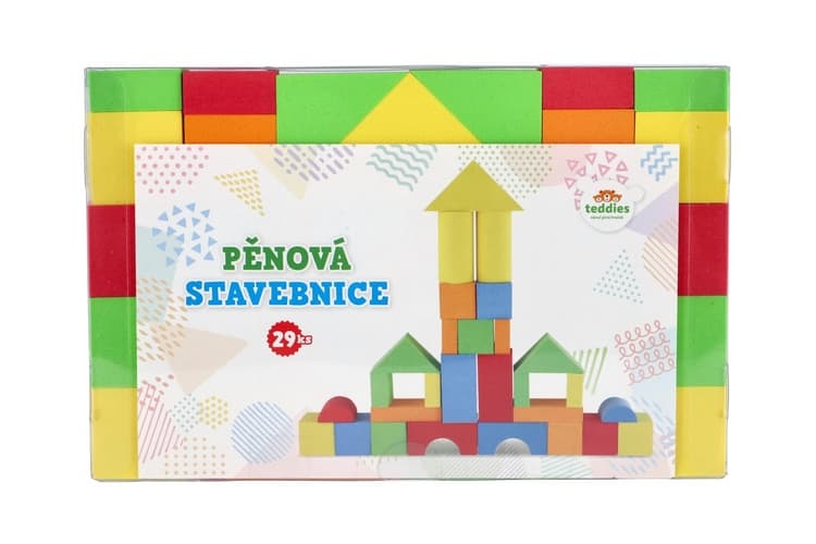 Stavebnice pěnová 29ks v plastové krabici