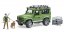 Bruder 2587 Land Rover Defender Land Rover, vânător și figurină câine