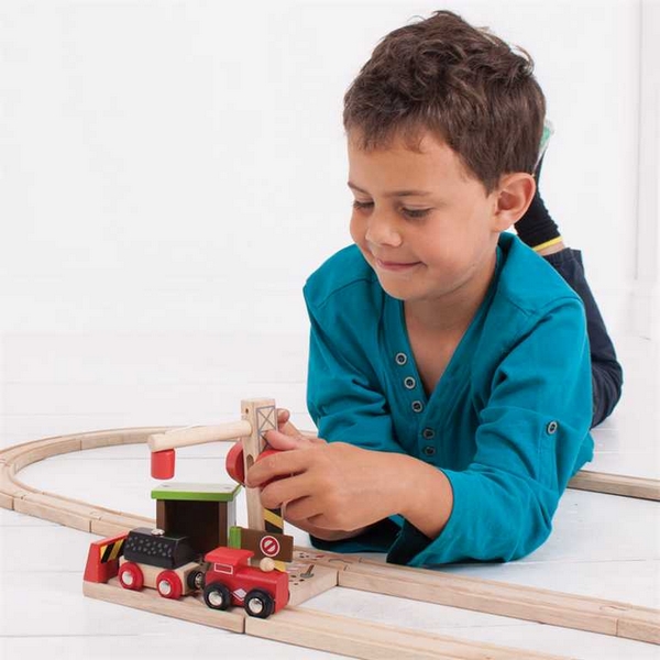 Bigjigs Rail Miniera di carbone con gru