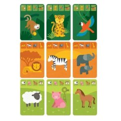 Petit Collage Cartes dans une boîte Royaume des animaux