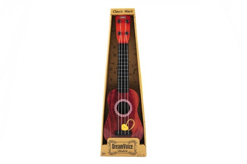 Ukulele/chitarra di plastica 43 cm con plettro