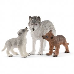 Schleich 42472 Lupa e cuccioli di lupo