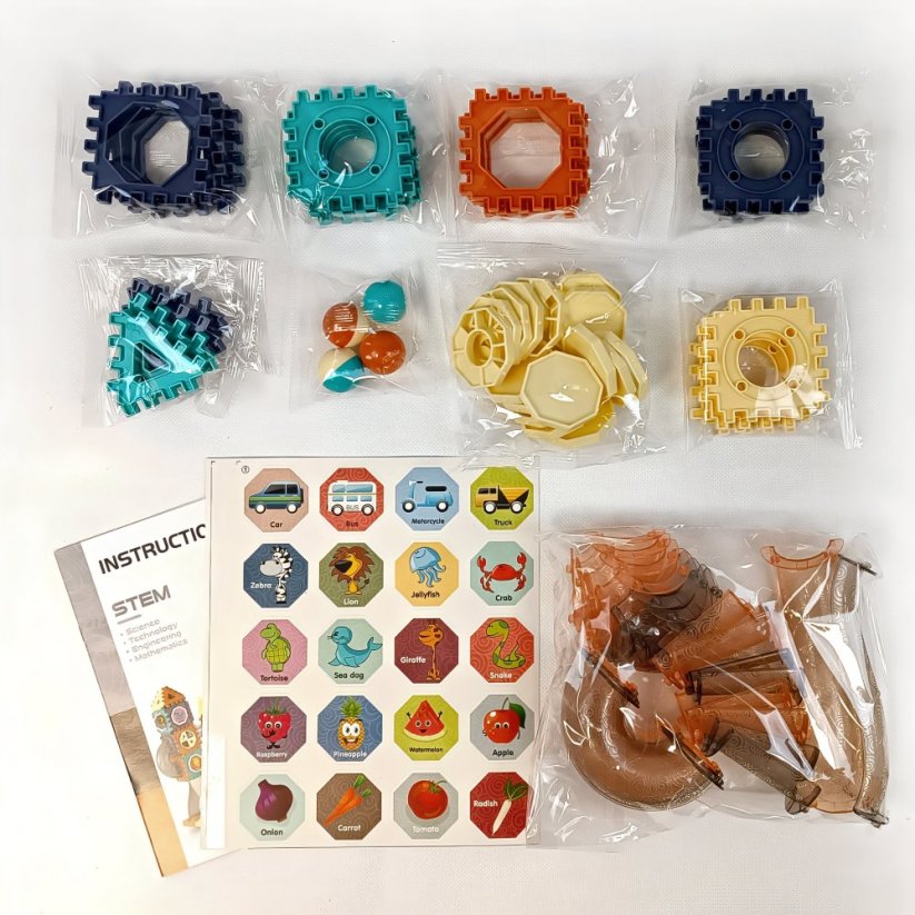 Kuličková dráha stavebnice 66 ks