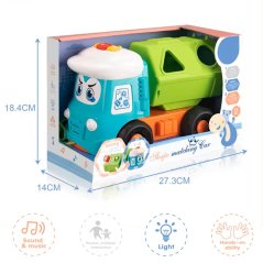 Ťahacie smetiarske auto so svetlom a zvukom