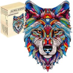 Drewniana układanka - Wilk