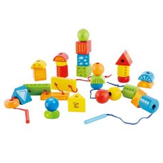 Hape Nawlekanie koralików o geometrycznych kształtach