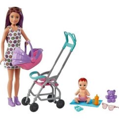Barbie Nanny cu cărucior